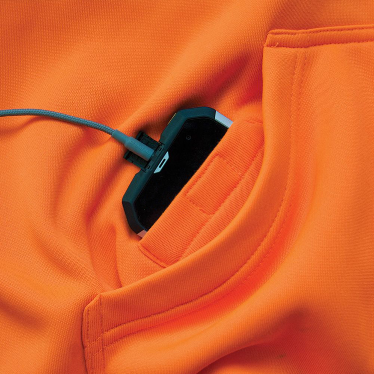 HIVIS POLYESTER FLEECE FULL ZIP LINED SWEATSHIRT