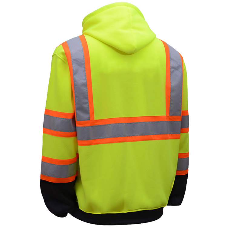 HIVIS CONTRAST BLACK BOTTOM PULLOVER HOODIE SWEATSHIRT