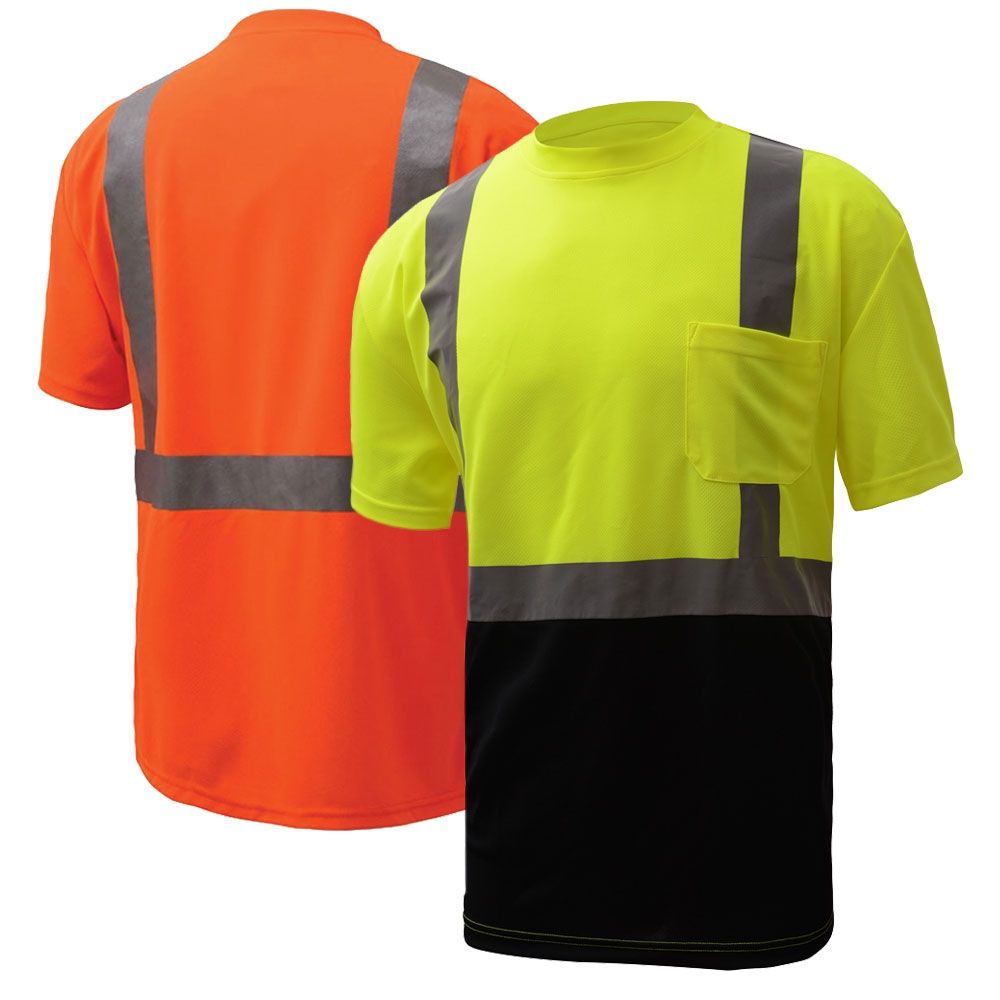 HIVIS BLACK BOTTOM SAFETY T-SHIRT